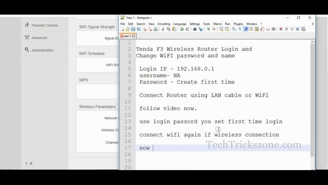Tenda F3 WiFi Router Login and Change Password смотреть онлайн