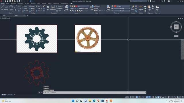 AutoCad 2022 Tutorials - How to Drafting and 3D modeling of Mechanical Gear ll Urdu & Hindi ll H23D смотреть онлайн