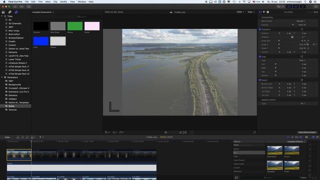 Как сделать слайд-шоу в Final Cut Pro X