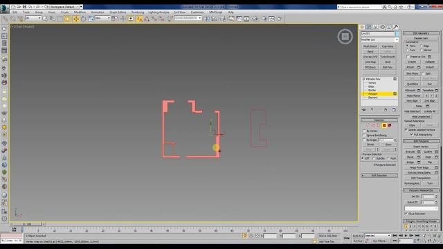 3dэ's Max построение стен интерьера смотреть онлайн