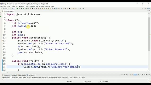 custom exception in java || part 2 || Shyam Sundar смотреть онлайн