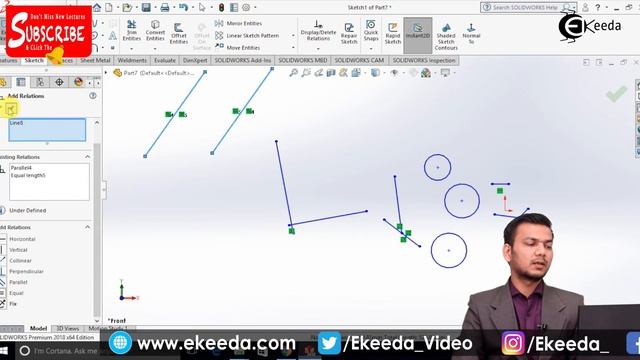 Introduction to Sketch Relations in SolidWorks - Sketching in SolidWorks - SolidWorks смотреть онлайн
