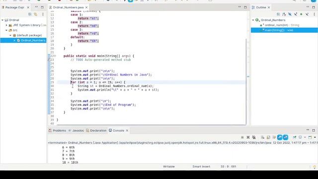 Ordinal Numbers in Java смотреть онлайн