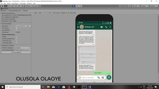 Whatsapp clone (made in the unity engine) смотреть онлайн