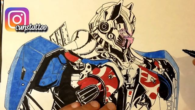 COMO DIBUJAR A OPTIMUS PRIME - EL ULTIMO CABALLERO / how to draw optimus prime - the last knight смотреть онлайн