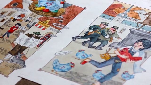 Обзор иллюстраций из книги Рябая Курочка - художник Оксана Игнащенко смотреть онлайн