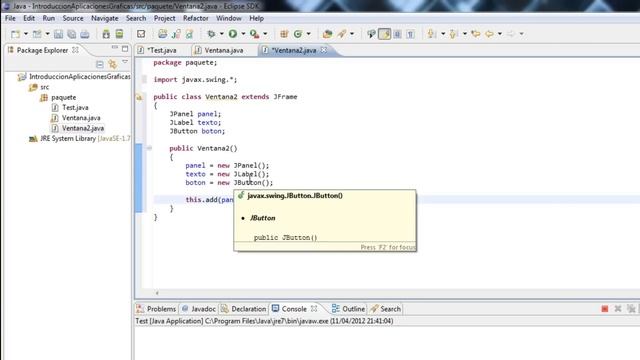 26. Crear Aplicaciones Gráficas en Java смотреть онлайн