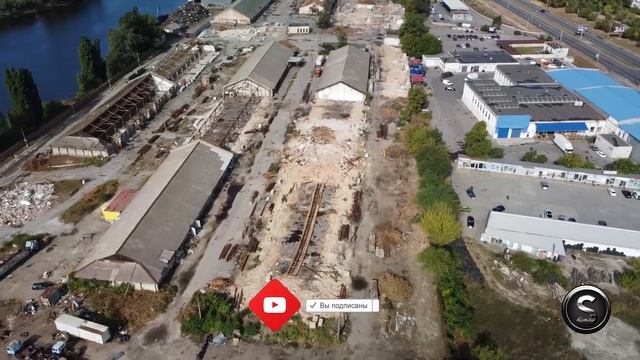 Строительство нового ТРЦ "Khortitsa Mall" (Fabrika). Демонтаж нежилых зданий на ул. Глиссерной смотреть онлайн