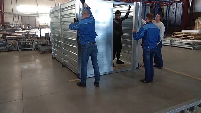 Сборка ворот блок-контейнера смотреть онлайн