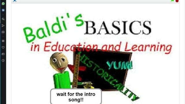 Baldi's Basics из программы Scratch смотреть онлайн