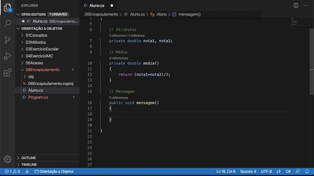 Orientação a Objetos com C# 08 - Encapsulamento смотреть онлайн