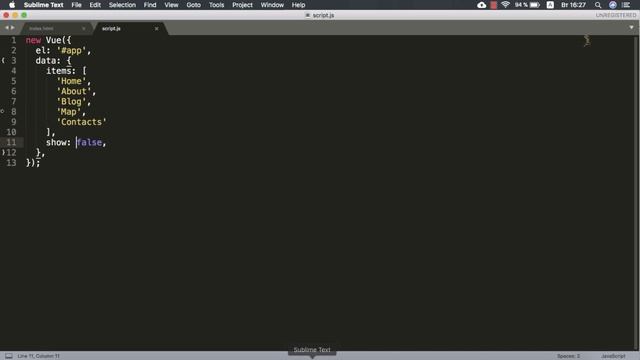 Уроки Vue js практика - Адаптивное меню смотреть онлайн
