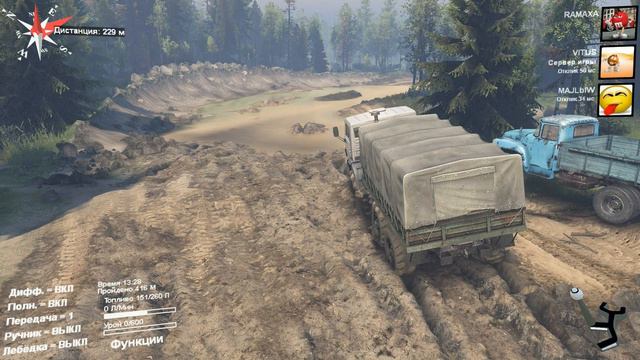SpinTires 23 10 15 карта Широкая река часть1 смотреть онлайн