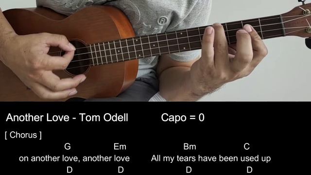 Another Love - Tom Odell Ukulele Tutorial with Chords/ Lyrics смотреть онлайн