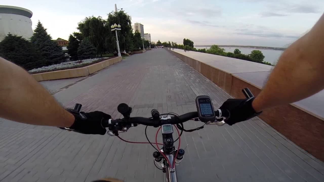 Волгоград на велосипеде - велодорожка на набережной 30.06.2016