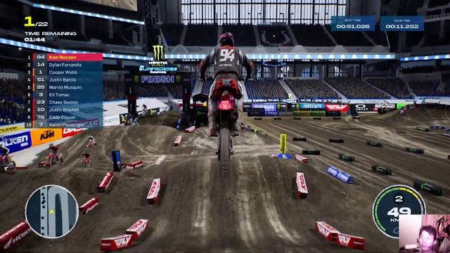 MONSTER ENERGY SUPERCROSS THE OFFICIAL VIDEOGAME 6 KEN ROCZEN INDIANAPOLIS REALISTIC GAMEPLAY смотреть онлайн