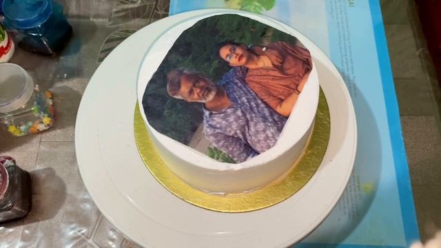 How to set edible photo print on cake easily!! Trending edible photo print cake decoration idea!! смотреть онлайн