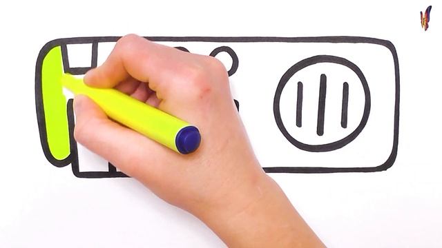 Раскраска Детское Пианино/ Как Нарисовать Игрушку Пианино / Раскраски Малышам. смотреть онлайн