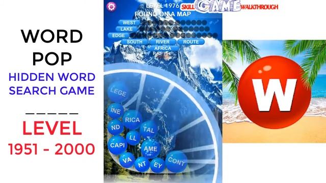 Word Pop - Hidden Word Search Game Level 1951 - 2000 Walkthrough | SkillGameWalkthrough смотреть онлайн