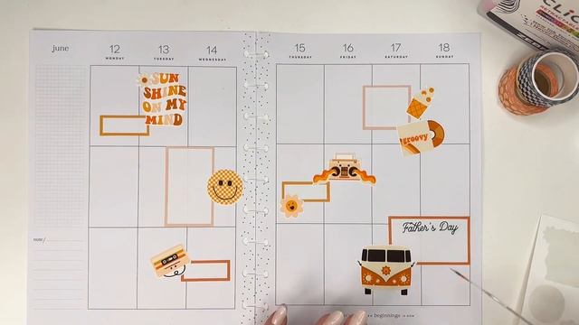 Plan with Me - GROOVY SUMMER Week | Classic Happy Planner June 12-18th смотреть онлайн