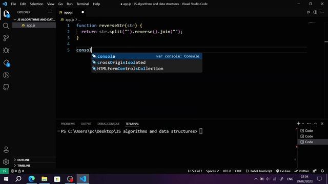 Reverse a String Algorithm using JS смотреть онлайн