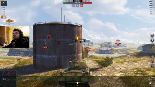 WoT Blitz -Противник НЕ тупой и глубокая аналитика на танке ИС - World of Tanks Blitz (WoTB) смотреть онлайн