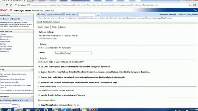 14. Weblogic Server Administration - How to deploy EAR and WAR files смотреть онлайн