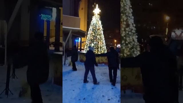 Бульвар роз.г.Энгельс Новогодняя ночь. смотреть онлайн