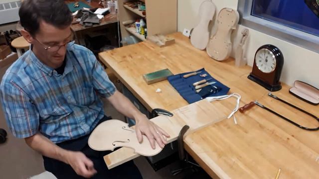 Cutting F Holes On A Violin Top.