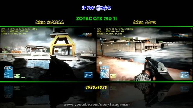 Battlefield 3 MP - GeForce GTX 750 Ti - Ultra 1080p Test смотреть онлайн