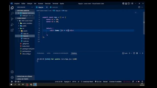 ESPRESSÕES NO JSX MINI CURSO REACT JS #05 смотреть онлайн