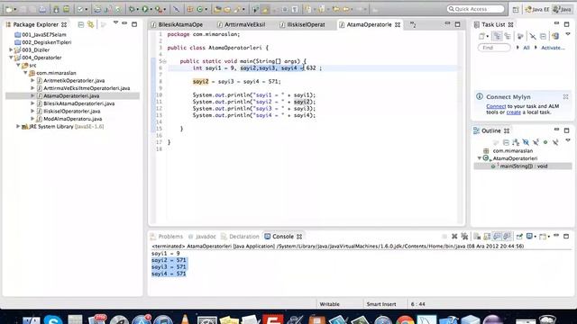 Java SE 023 atama operatorleri смотреть онлайн