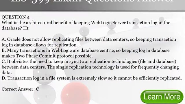 1Z0 599 Practice Test Question Answers Oracle PDF Realbraindumps смотреть онлайн