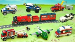 Полицейская машина Скорая помощь Поезд Эвакуатор Автовышка Самосвал - новые игрушечные видео..mp4