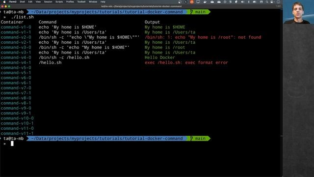Constructing commands in Docker containers смотреть онлайн