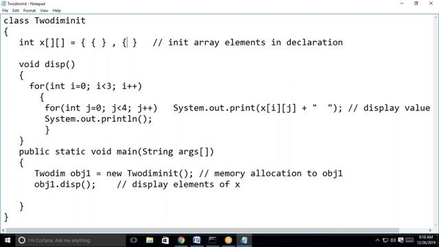 2D Array Initialization смотреть онлайн