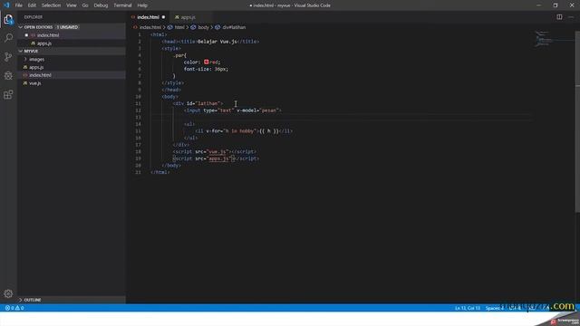 Tutorial Vue Js #08 - Array Tunggal di Vue Js смотреть онлайн