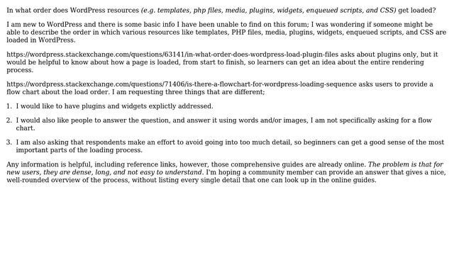 Wordpress: Order of WP page load (including widgets, php, plugins, media, templates, and CSS) смотреть онлайн