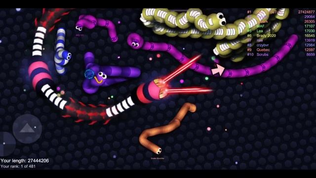 Slither.io A.I Monster Snake Vs Invisible Giant Snake - Epic Skin Slitherio Vip Best Gameplay