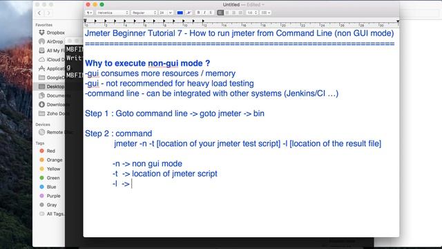 JMeter Beginner Tutorial 9 - How to run jmeter from Command Line (non GUI mode) смотреть онлайн