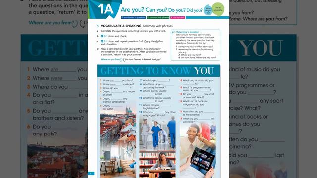 English File 4ed. Pre Intermediate. SB 1.2 смотреть онлайн