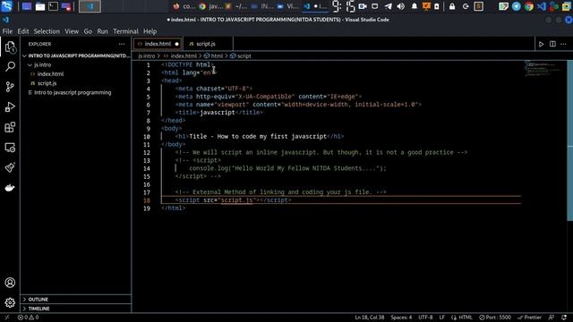 Intro To Javascript for (NITDA STUDENTS) смотреть онлайн