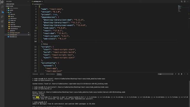 Как подключить sass к react? смотреть онлайн