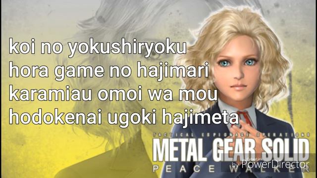 Metal Gear Solid: Peace Walker »Koi No Yokushiryoku (Love Deterrence) - Nana Mizuki]« [Lyrics Video