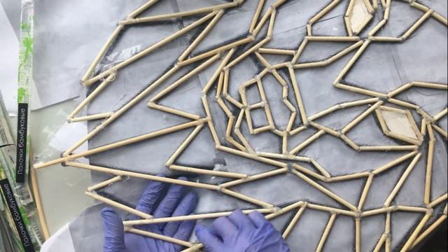 DIY ПАННО "ГЕОМЕТРИЧЕСКИЙ ВОЛК" / ШЕДЕВР ИЗ ПАЛОЧЕК ДЛЯ СУШИ/ DIY ДЕКОР КОМНАТЫ СВОИМИ РУКАМИ смотреть онлайн