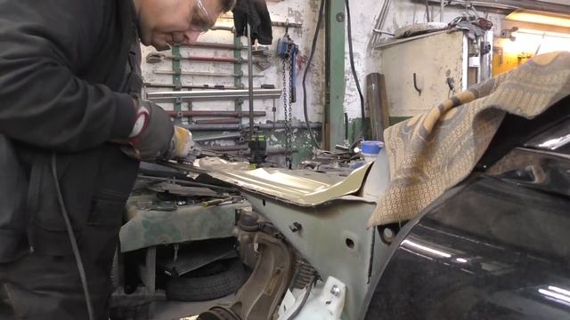 Tesla S. The front end repair. Ремонт переда. смотреть онлайн