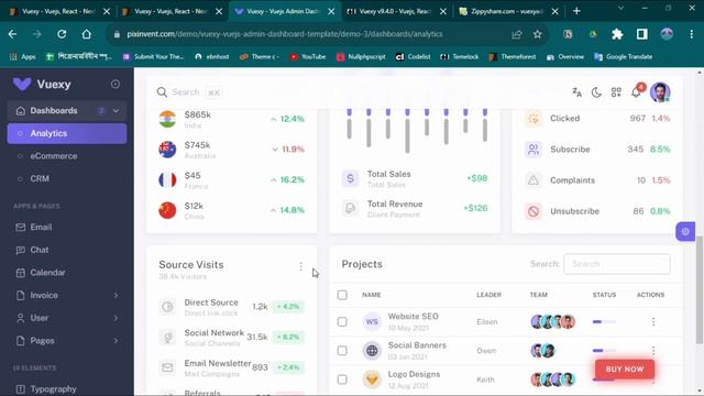 Vuexy Vuejs - V53 React Next js, HTML, Laravel & Asp Net Admin Dashboard - Free Download смотреть онлайн