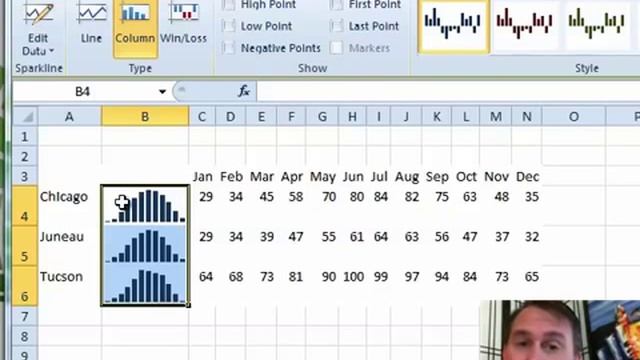 Excel In Depth - How to Control Axis for Excel Sparklines - Episode 1248 смотреть онлайн