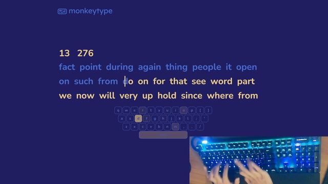 TYPING WR - 272 WPM for 60 SECONDS (Monkeytype) смотреть онлайн