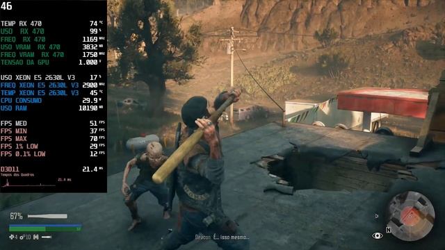 Test Days Gone Xeon E5 2630L V3 + RX 470 смотреть онлайн